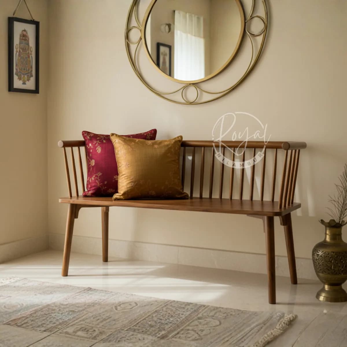 Royal Nivrish Nilambur Teak Wood Bench